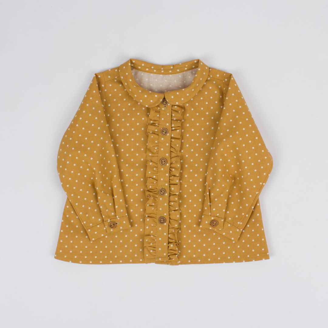 Baby Girl Blouse PDF Sewing Pattern – Button-down With Peter Pan Collar ...