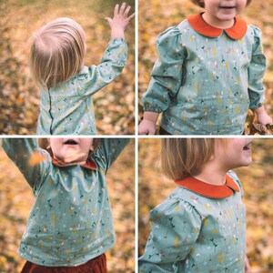 Baby Peter Pan Collar Blouse With Puff Sleeves – Pattern PDF Sewing ...