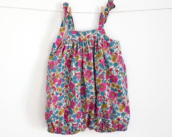 Baby Romper Pattern PDF Sewing Pattern – Instant download – Ties on shoulders — Top or Dress option