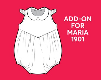 Maria Romper Add-on for Maria Dress/top PDF Sewing Pattern – Instant download