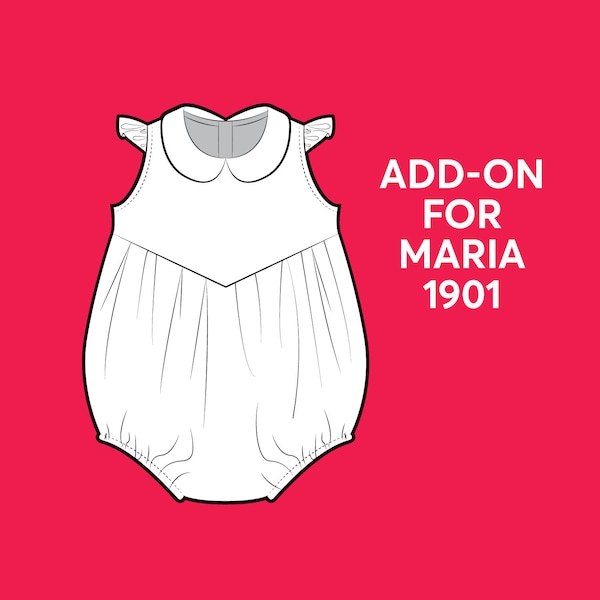 Maria Romper Add-on for Maria Dress/top PDF Sewing Pattern – Instant download