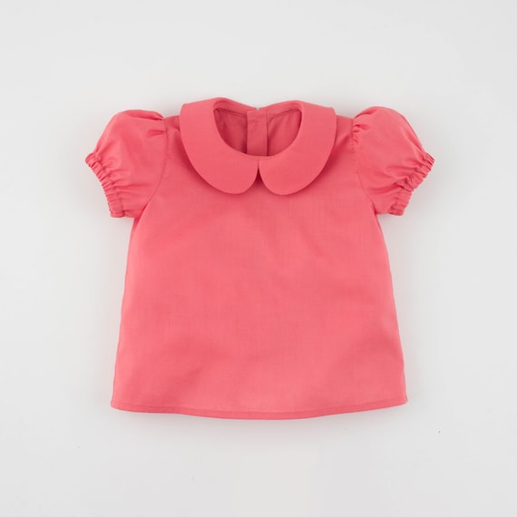 Baby Blouse PDF Sewing Pattern – Instant download – Peter Pan Collar Blouse with Puff Sleeves