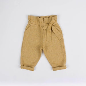 Linen Paper Bag Pants ALEXA / High Waisted Linen Trousers