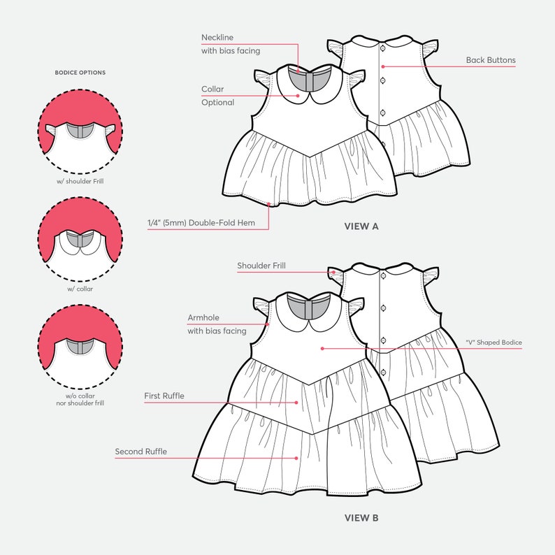 Girl Dress Pattern PDF Sewing Pattern Instant Download Etsy