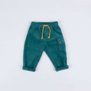 Baby Pants PDF Sewing Pattern with Cargo Pocket and drawstring Shorts Option image 1