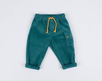 Baby Pants PDF Sewing Pattern – with Cargo Pocket and drawstring – Shorts Option