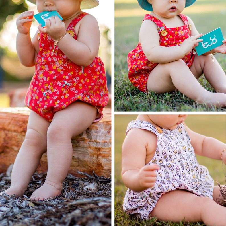 Baby Romper PDF Sewing Pattern Instant download Cross Back Straps image 3