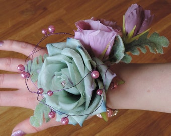 Wrist Corsage,Rose Wrist Corsage,Prom Corsage,Lisianthus Corsage,Wedding Corsage,Artificial Wrist Corsage,Bead Wrist Corsage,Wedding Flower