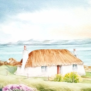 Bothy, North Uist. SOLD - can paint similar. Original watercolour painting by Norma Robinson