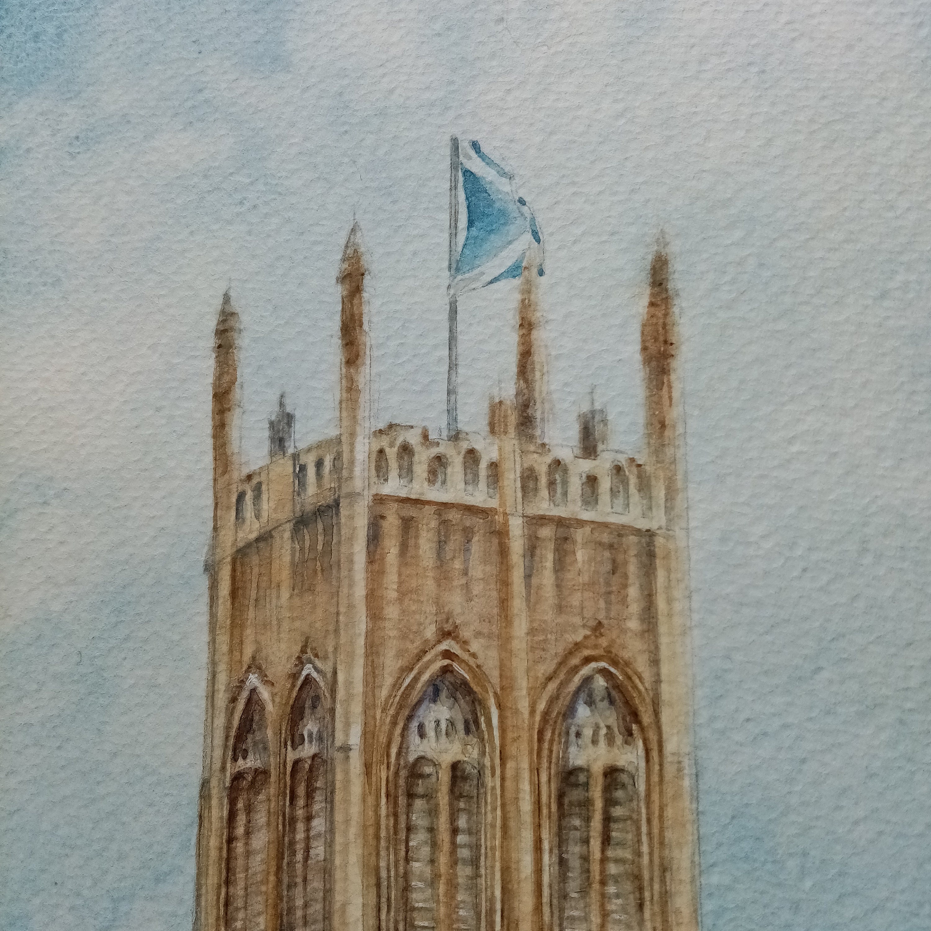 Edinburgh Castle and the West End, Limited Edition Print of Painting by ...