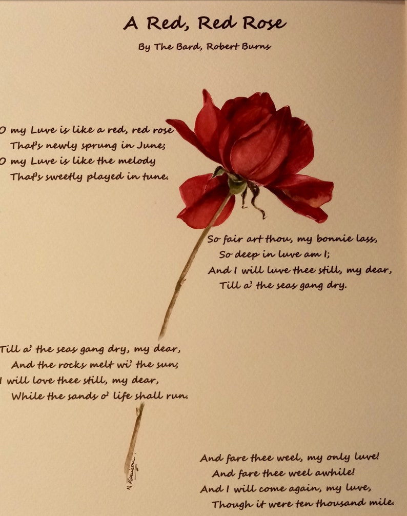 robert burns poetry a red red rose