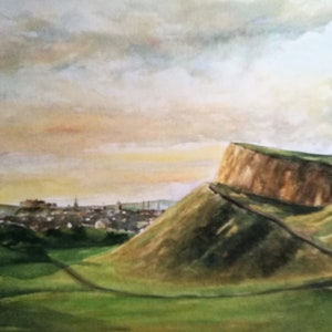 Edinburgh Castle View From Arthur's Seat, Limited Edition Print of ...