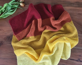 Hand Knitted Baby Blanket, Faux Cashmere (Nylon)/Merino/Acrylic Blanket, Knit Baby Blanket