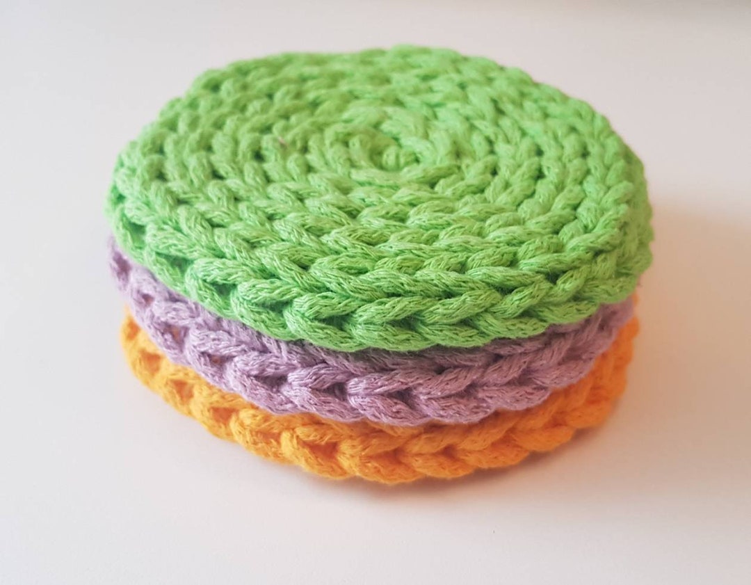 Crochet Coasters Set Crochet Coaster Christmas Gift Coasters Etsy