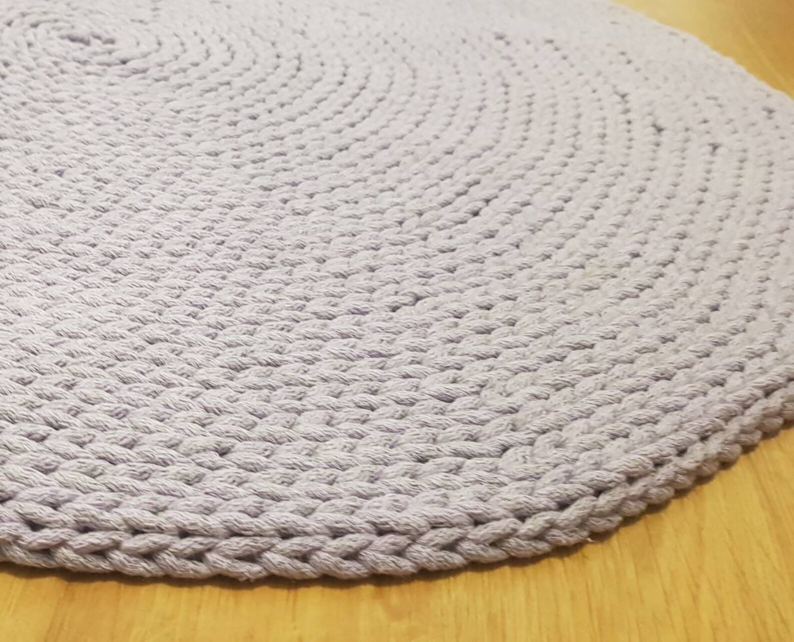 Crochet Round Rug Colours Knitted Carpet Scandinavian Style Etsy