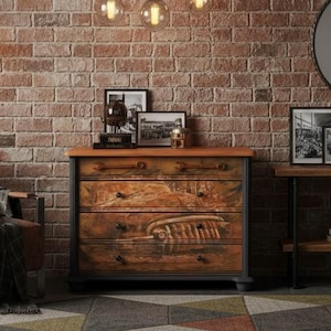 Klaus | Vintage Kommode Industrial | Upcycling Möbel | Werkstatt Kommode | Loft Möbel | Schraubenschlüssel Design | Einzelstück