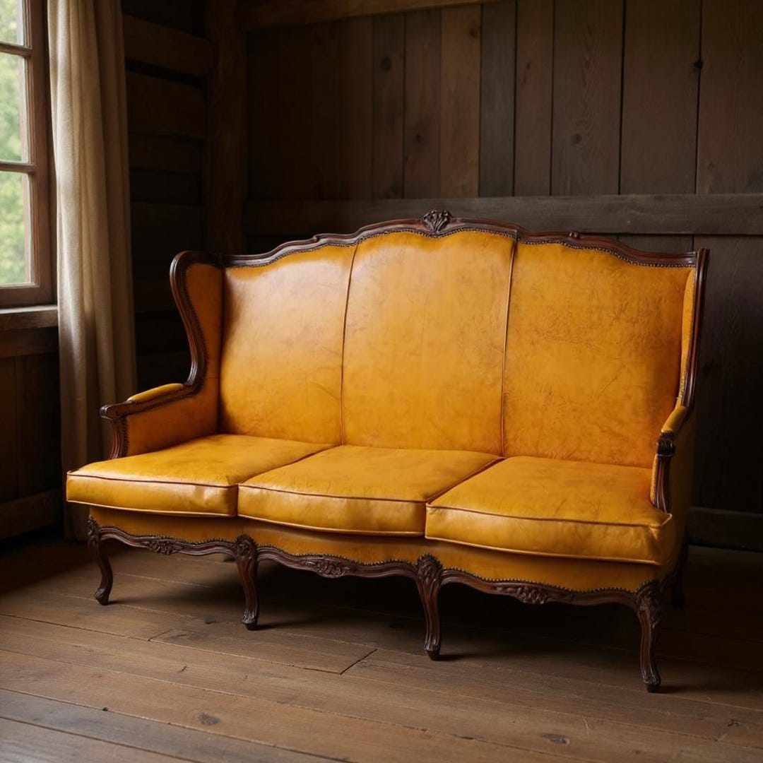 Leather Sofa “albert” – Vintage Sofa Made of Genuine Leather in Classic ...
