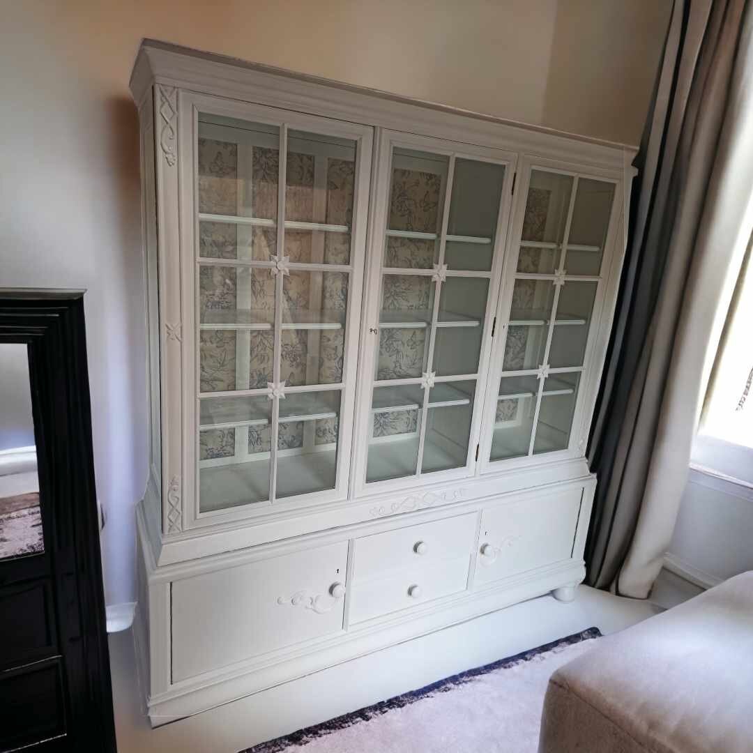 Display Buffet Cupboard Kitchen White Shabby Etsy