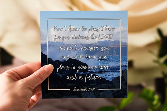 Jeremiah 29 Any Occasion Bible Verse Photography Greetings Card 148 X jeremiah-29-any-occasion-bible-verse-photography-greetings-card-148-x
