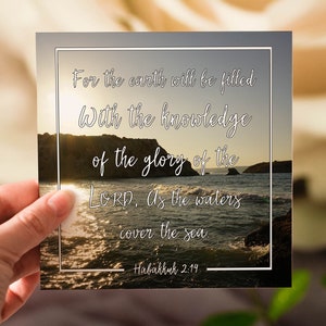 Bible Verse - Quote - Photography Greetings Card - 148 x 148 - Habakkuk 2 - Blank Inside - Any occasion