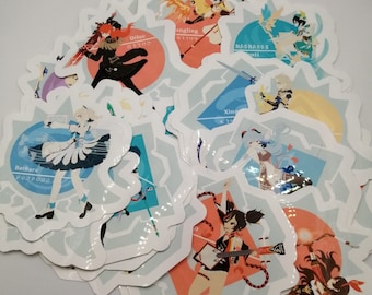 Genshin Character Vision Stickers