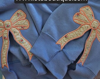 Mama embroidery, Side bow shirt, Mama applique, Granny, Mamaw, Aunt,  embroidery sweatshirt, personalized shirt, Nanny, Nannie, Trendy