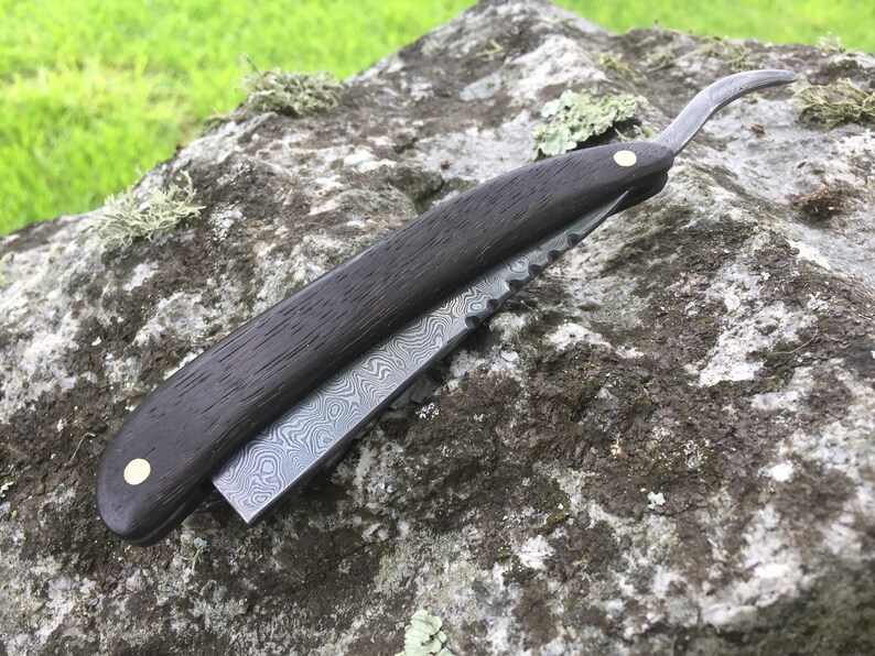 Damascus Straight Razor Etsy