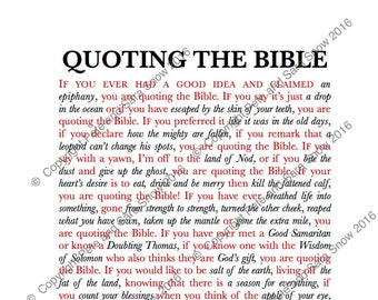 Quoting the Bible A2 poster