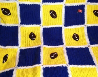 American Football Crotchet Blanket