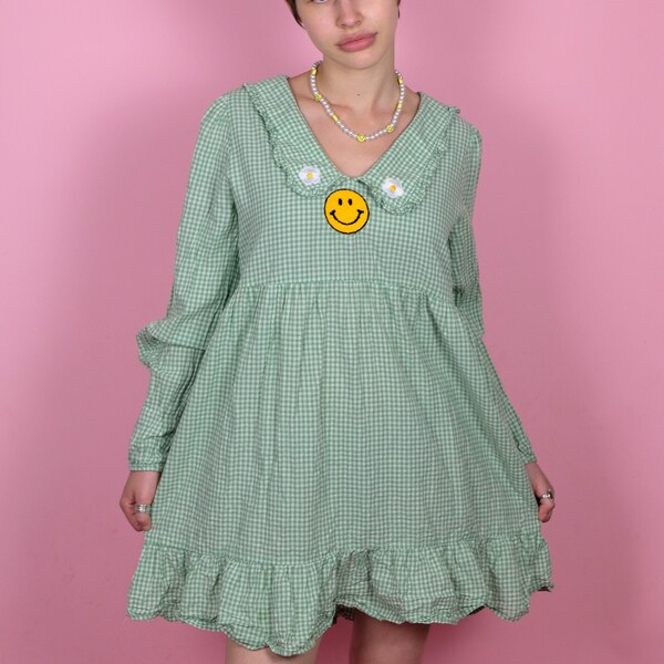 kitri green gingham dress