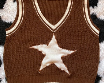 Reworked Star brown pull over- Small/8