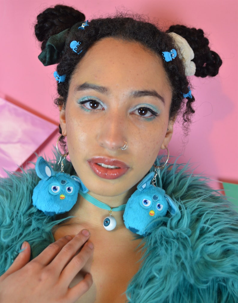 Giant Furby Earrings 8 colours image 1