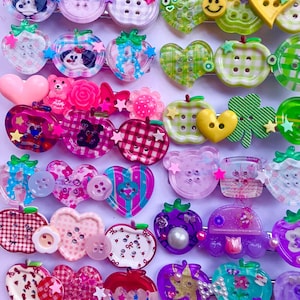 Button Hair Clips  (20 designs)