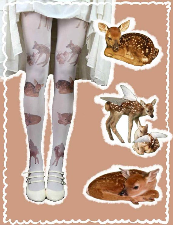 Fawn Print tights S- 5XL