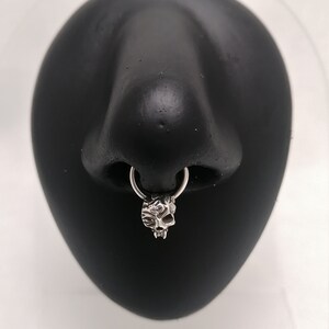Ghoul Septum, Witcher, Fake Piercing, Demon, Silver Septum,goth