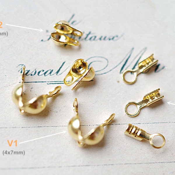 18K Gold-plating Earring buckle Clamp clip Earrings accessory DIY Necklace Jewelry Accessories Craft Supply