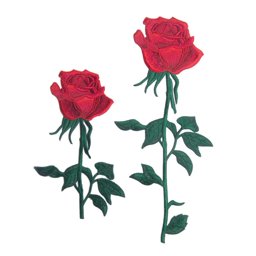Embroidery Red Rose Floral Print Women's Skirt