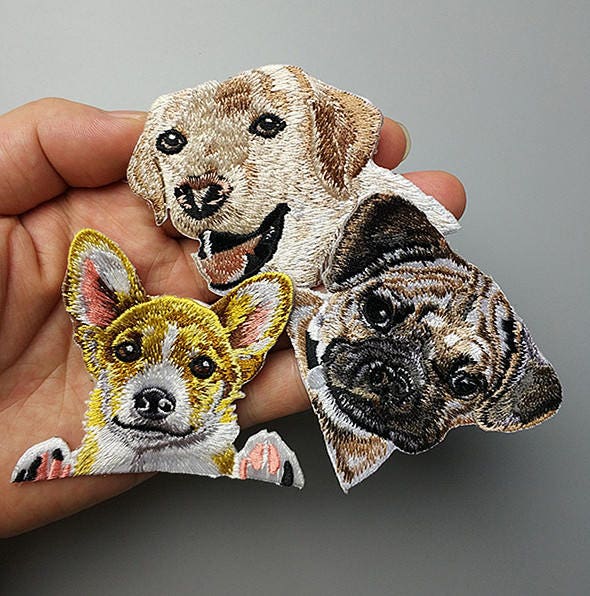 Embroidery Puppy Dog Applique Animal Dogs Iron on DIY Clothing Accessories DIY Clothing Dress