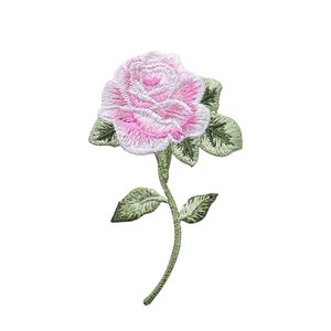 5.4x9.0cm Rose Flower embroidery Applique flower Hand sewing clothing accessories DIY clothing dress skirt image 3