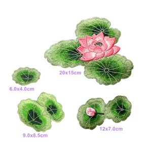 One Set Lotus leaf Flower Lace embroidery Applique Sew on clothing accessories DIY clothing dress skirt