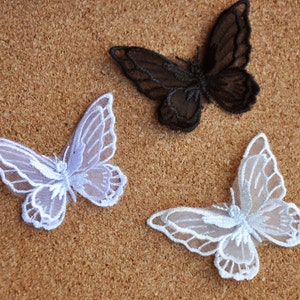 Butterfly Applique organza clothing accessories DIY lace wedding dress skirt cloth yarn accessory