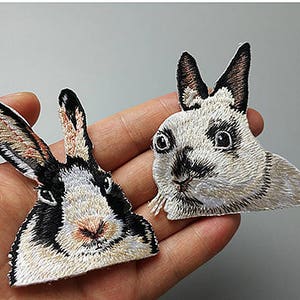 Embroidery Bunny Rabbit Applique Animal Rabbit Iron on DIY clothing accessories DIY clothing dress skirt