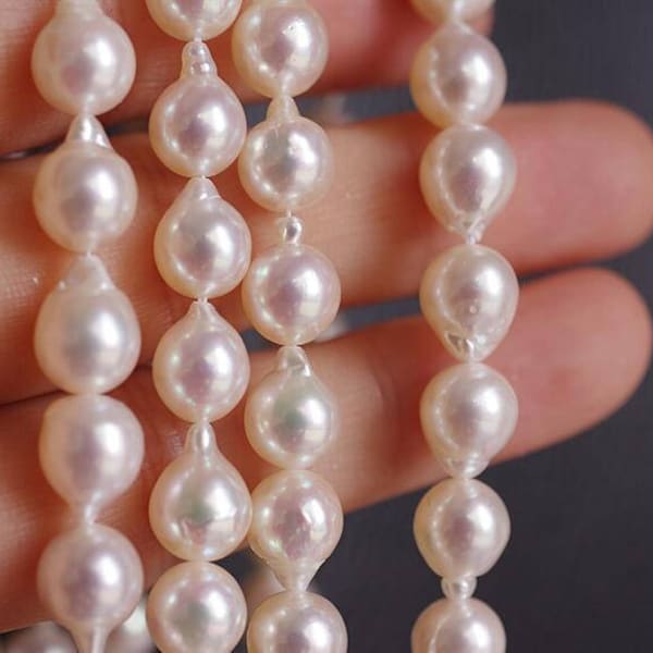 7.0mm to 7.5mm Natural Pearl seawater pearl nipper irregular Pearl Bead loose bead DIY Necklace Earring Penadnt Bracelet Jewelry Accessories