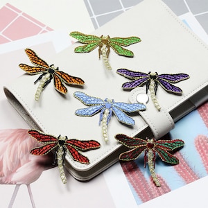 7.3x4.6cm Embroidery Dragonfly Applique Hand sewing DIY clothing accessories DIY clothing dress skirt