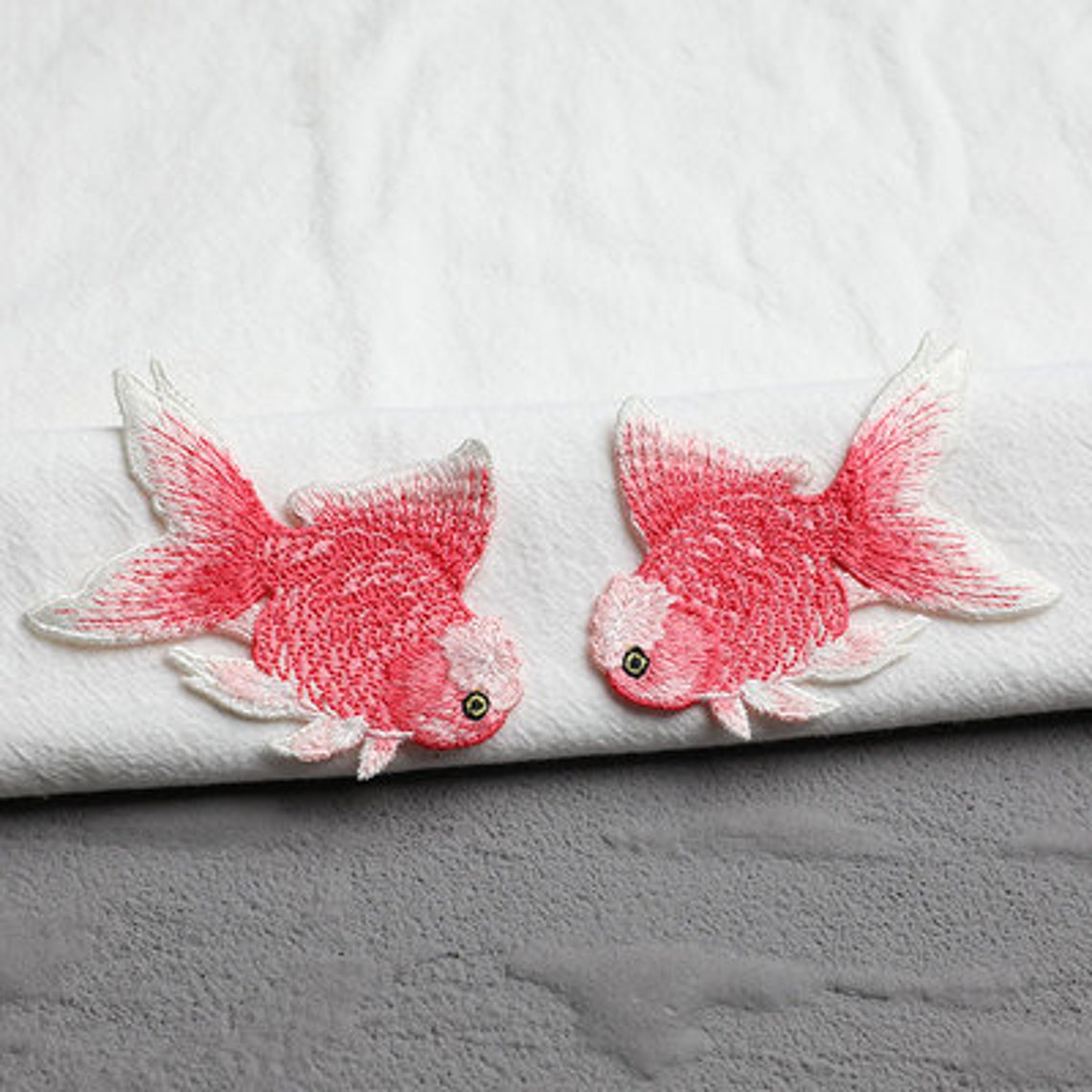 Fish Lace Pattern Pair of Fish Golden Fish Lace Embroidery Applique Fish Hand Sew on ...
