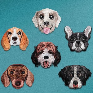 Embroidery Puppy Dog Applique Animal Self-adhesive DIY clothing accessories DIY clothing dress skirt