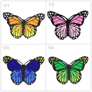 7x4cm Colorful Butterfly Applique diy dress clothing accessories DIY lace wedding dress skirt cloth paste