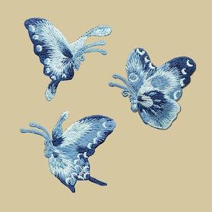 7.7x4.3cm Embroidery Butterfly Applique diy dress clothing accessories DIY lace wedding dress skirt cloth paste