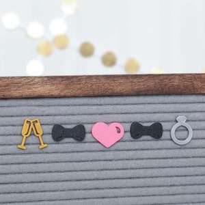 Acepto (2 pajaritas) de Candy Letters • Íconos para tableros de cartas de compromiso y boda • Accesorios para tableros de letras