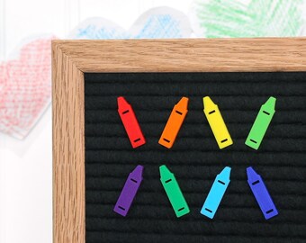 Caja de crayones de Candy Letters • Primer día de clases y regalo de agradecimiento a los maestros Íconos para tableros de letras • Accesorios para tableros de letras